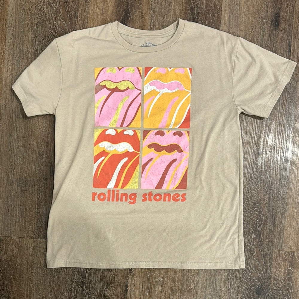 Rolling Stones Graphic Tee - Beige